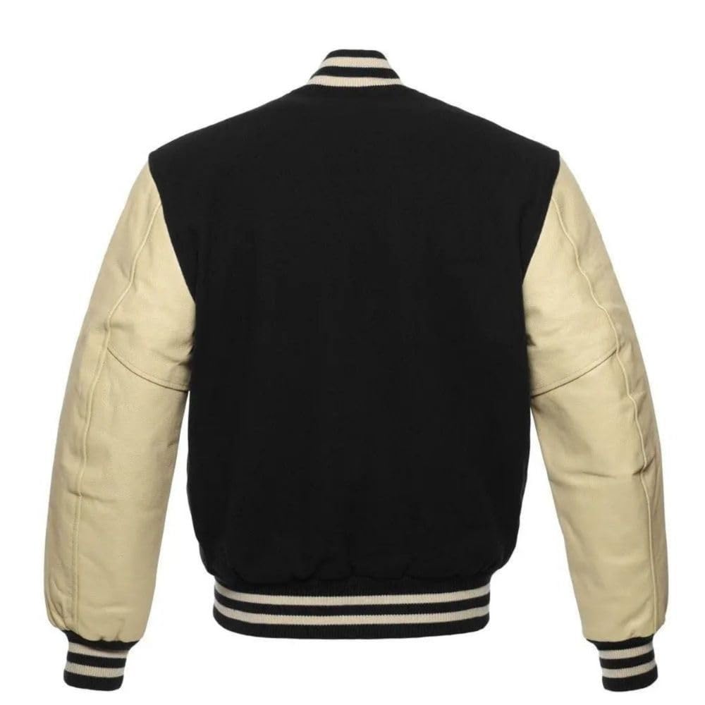 Men's Varsity Leather sleeve wool Jacket,College Style